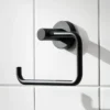 Miller Bond Matt Black Open Toilet Roll Holder
