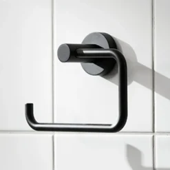 Miller Bond Matt Black Open Toilet Roll Holder