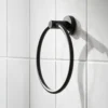 Miller Bond Matt Black Towel Ring
