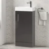 Minnie 400mm Floorstanding Cloakroom Vanity Unit & Basin - Gloss Grey