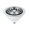 90mm Stainless Steel Basket Strainer Waste with Stemball Plug