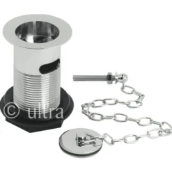 nuie Basin Waste With Brass Plug & Link Chain