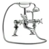 nuie Beaumont Luxury Cranked Deck Mounted Bath Mixer with Handset Kit