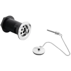 nuie Contract Basin Waste With Brass Plug & Ball Chain