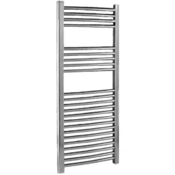 nuie Curved Chrome Towel Radiator - 1100mm x 500mm | 959 BTU