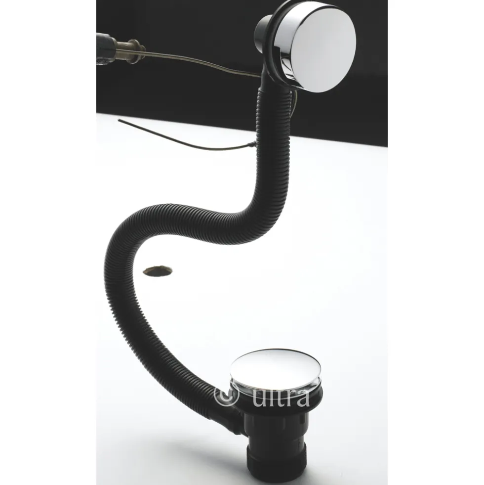 nuie Easyclean Sprung Plug Bath Waste with Minimalist Overflow