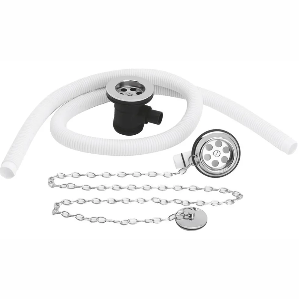 nuie Extended Plug & Chain Bath Waste with Overflow & Retainer