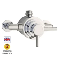 nuie Minimalist Lever Dual Exposed Thermostatic Shower Valve