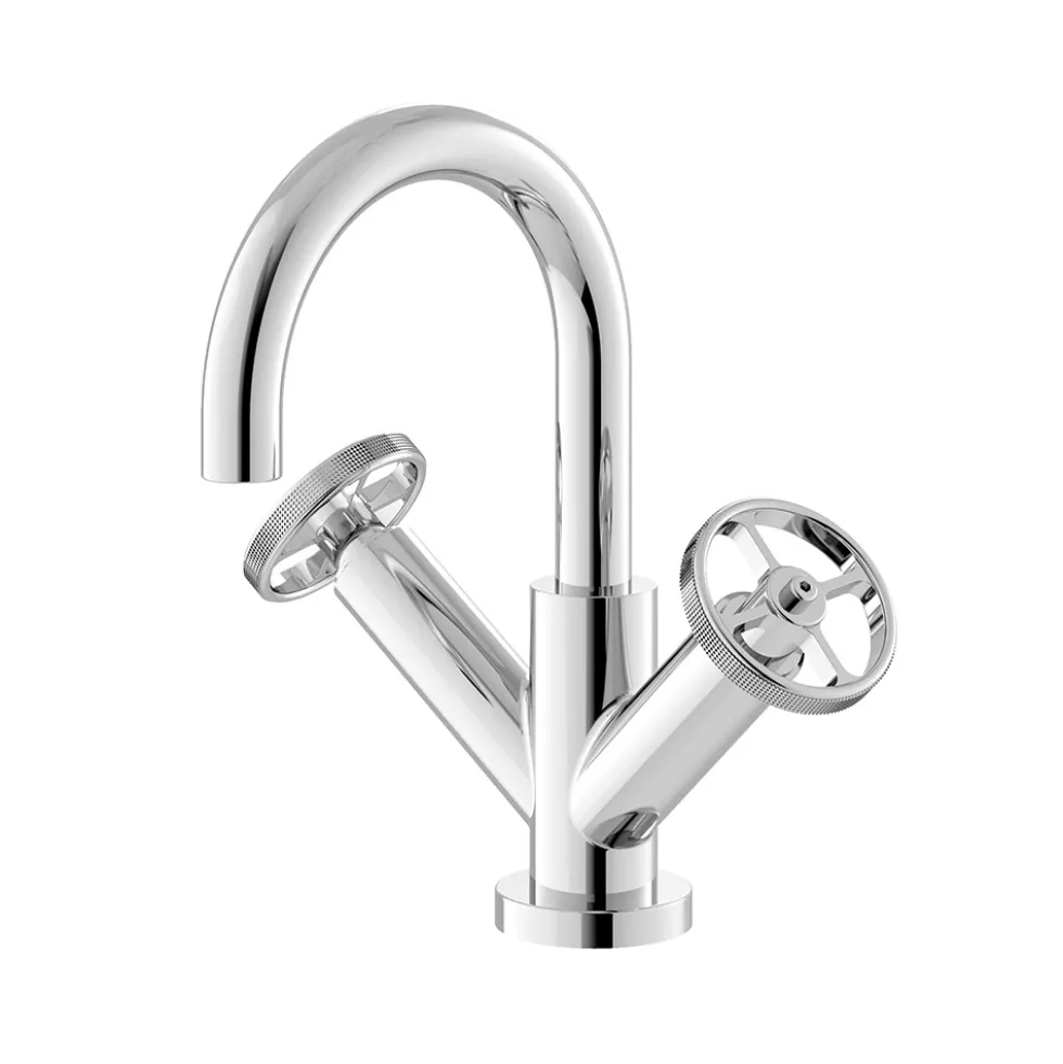 Nuie Revolution Industrial Basin Mixer Tap & Waste