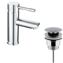 nuie Series 2 Single Lever Mono Basin Mixer with Clicker Waste
