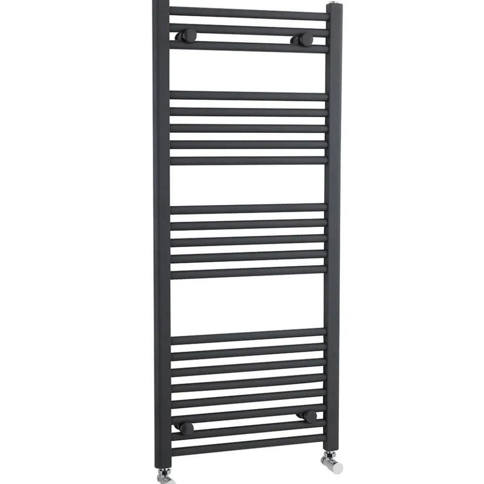 nuie Straight Anthracite Ladder Towel Rails - 1150 x 500mm