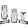 nuie Thermostatic Straight Radiator Valves - Pairs