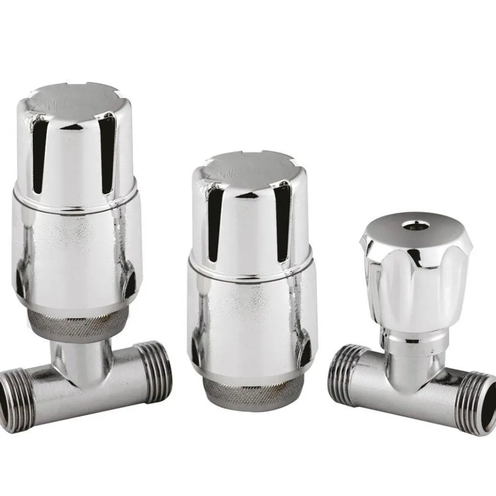 nuie Thermostatic Straight Radiator Valves - Pairs