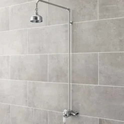 nuie Traditional Rigid Riser Kit with Overhead Shower