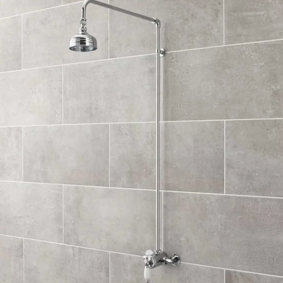 nuie Traditional Rigid Riser Kit with Overhead Shower