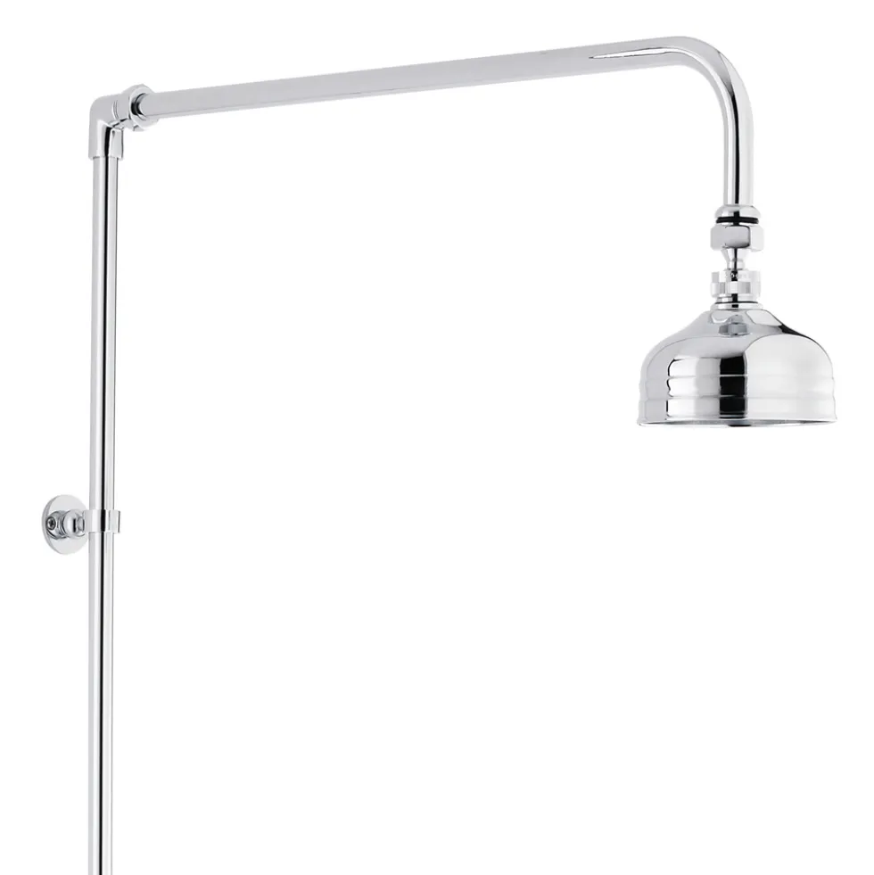 nuie Traditional Twin Exposed Thermostatic Shower Valve & Rigid Riser Kit