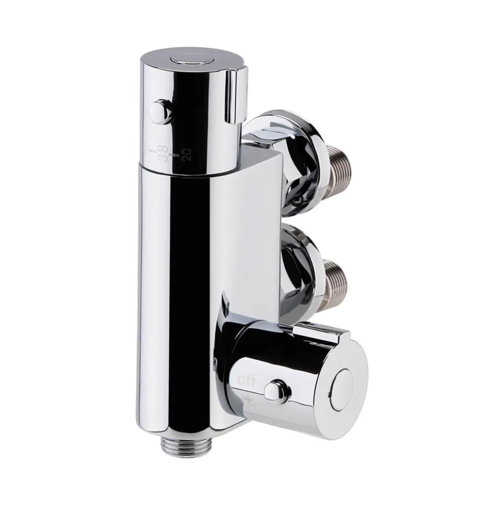 nuie Vertical Thermostatic Bar Shower