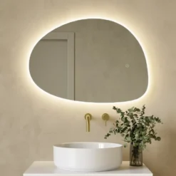 Organics LED Illuminated Mirror with Demister Pad & Colour Change Lights - 500 x 700mm
