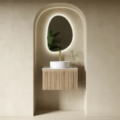 Organics LED Illuminated Mirror with Demister Pad & Colour Change Lights - 500 x 700mm