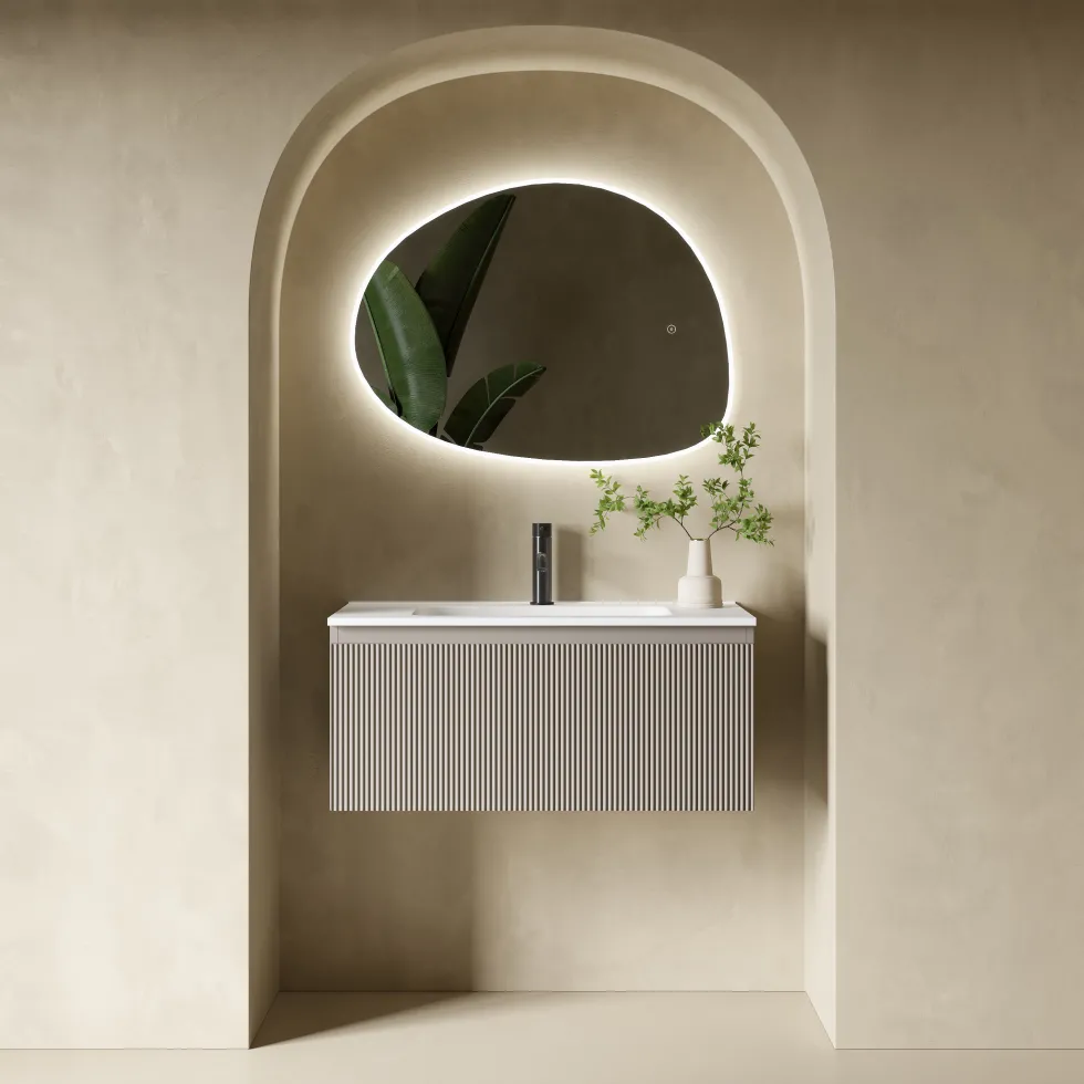 Organics LED Illuminated Mirror with Demister Pad & Colour Change Lights - 600 x 800mm