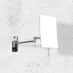 Origins Living Blake Rectangular Magnifying Chrome Mirror - 130 x 210mm