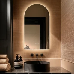Origins Living Claris Arched LED Illuminated Mirror with Demister Pad & Colour Change Lights