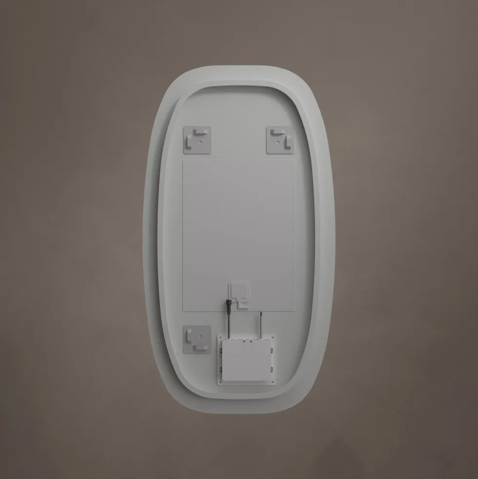 Origins Living Claris Barrel LED Illuminated Mirror with Demister Pad & Colour Change Lights - 500 x 900mm