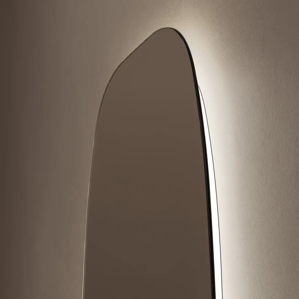 Origins Living Claris Barrel LED Illuminated Mirror with Demister Pad & Colour Change Lights - 500 x 900mm