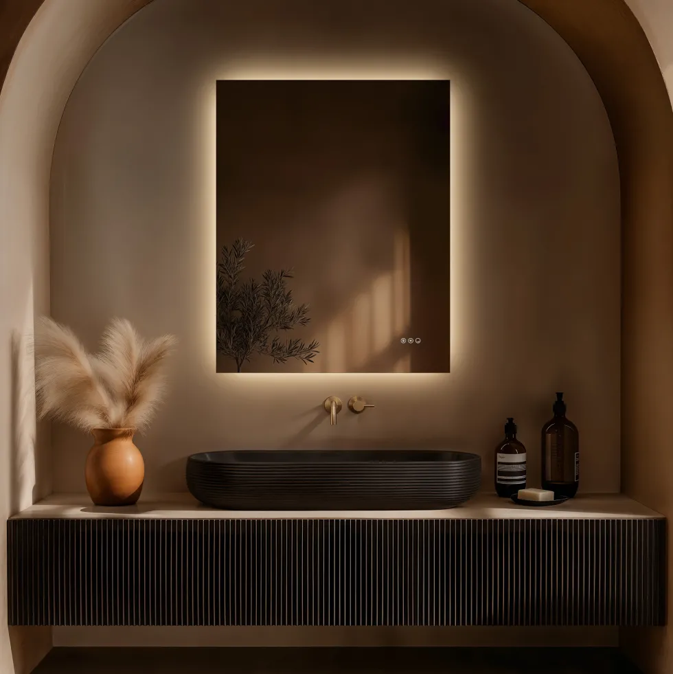Origins Living Claris Rectangular LED Illuminated Mirror with Demister Pad & Colour Change Lights