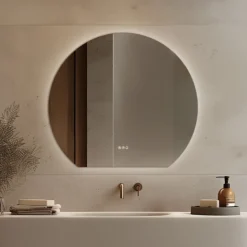 Origins Living Claris Round Cut LED Illuminated Mirror with Demister Pad & Colour Change Lights - 1000mm
