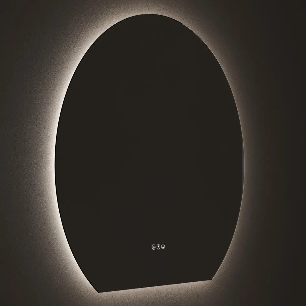 Origins Living Claris Round Cut LED Illuminated Mirror with Demister Pad & Colour Change Lights - 1000mm