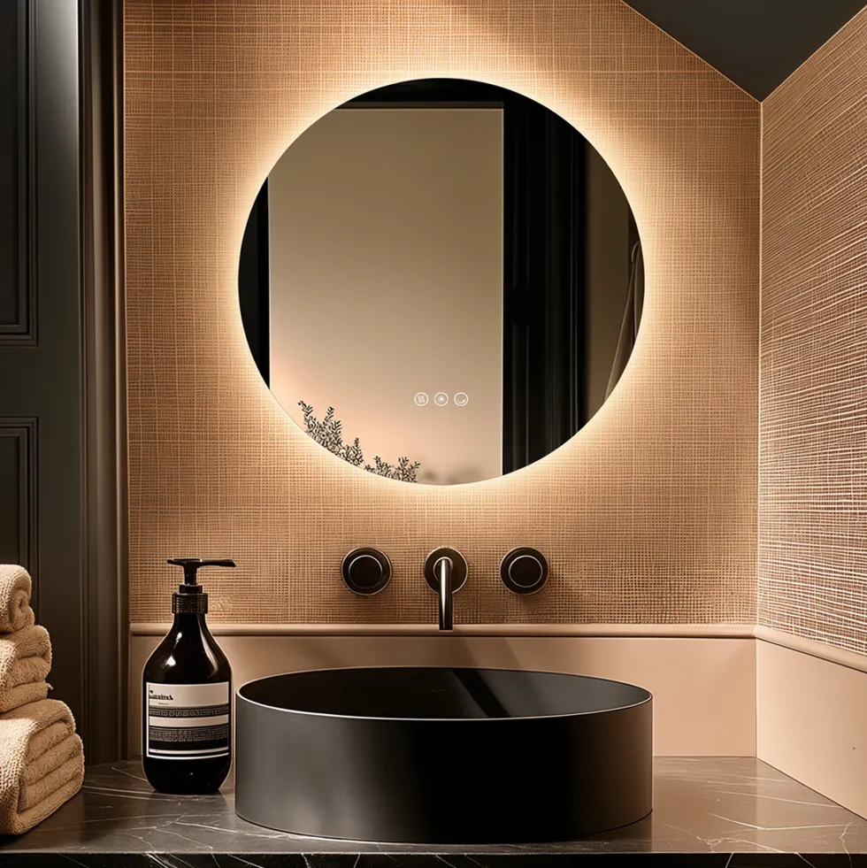 Origins Living Claris Round LED Illuminated Mirror with Demister Pad & Colour Change Lights