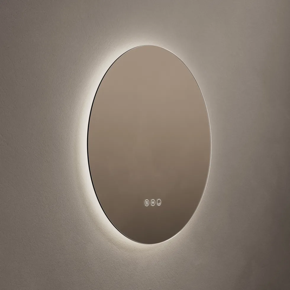 Origins Living Claris Round LED Illuminated Mirror with Demister Pad & Colour Change Lights