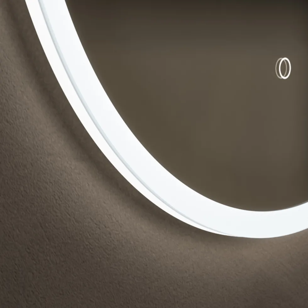Origins Living Cleo Round LED Illuminated Mirror with Demister Pad - 600mm