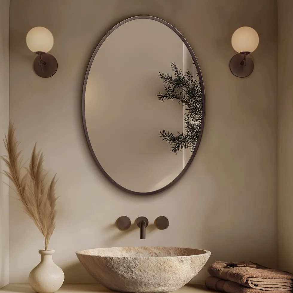 Origins Living Delphine Oval Mirror - 550 x 800mm