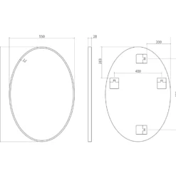 Origins Living Delphine Oval Mirror - 550 x 800mm