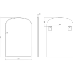 Origins Living Delphine Overmantle Arched Mirror - 600 x 900mm