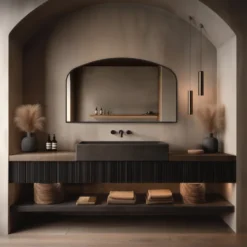 Origins Living Delphine Overmantle Arched Mirror - 1200 x 700mm