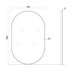 Origins Living Docklands Capsule Mirror - 500 x 800mm