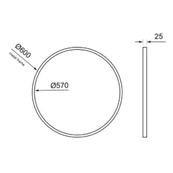 Origins Living Docklands Round Mirror - 600mm & 800mm