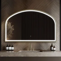 Origins Living Lomax Light Overmantle Arch LED Illuminated Mirror with Demister Pad - 1200 × 750mm