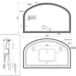 Origins Living Lomax Light Overmantle Arch LED Illuminated Mirror with Demister Pad - 1200 × 750mm