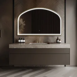 Origins Living Lomax Light Overmantle Arch LED Illuminated Mirror with Demister Pad - 1200 × 750mm