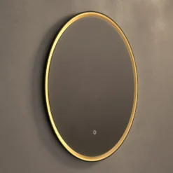 Origins Living Luxor Gold & Black Illuminated LED Mirror with Demister Pad - 800mm