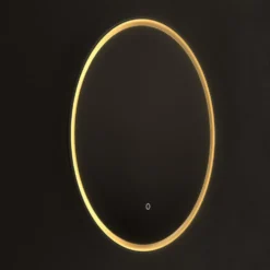 Origins Living Luxor Gold & Black Illuminated LED Mirror with Demister Pad - 800mm