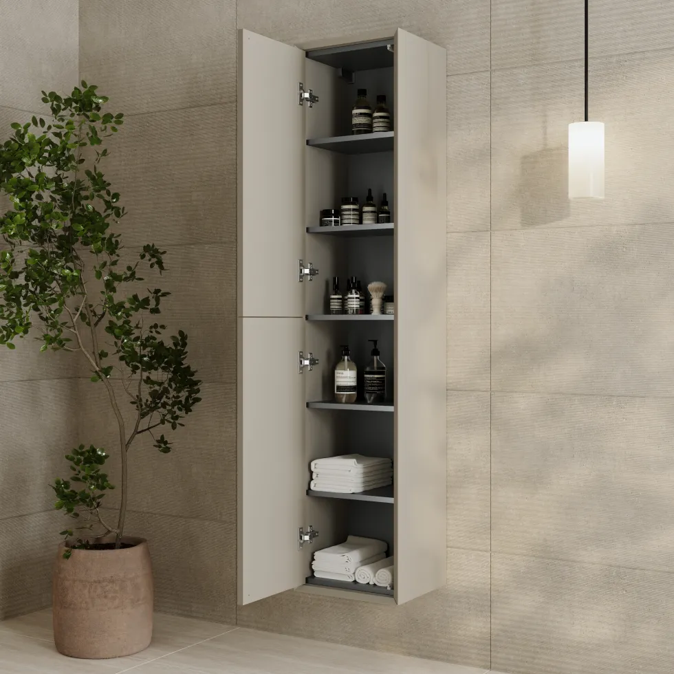 Oslo 1600mm Tall Wall Mounted Storage Unit