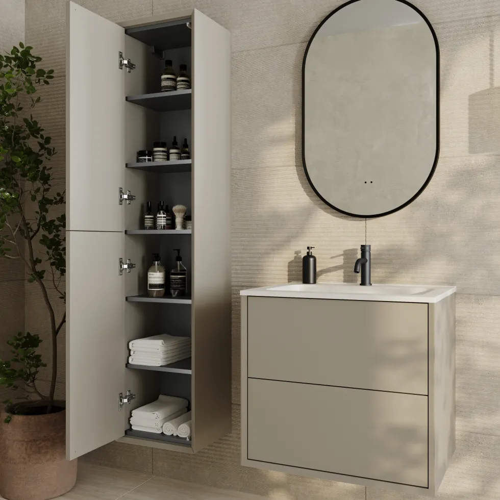 Oslo 1600mm Tall Wall Mounted Storage Unit
