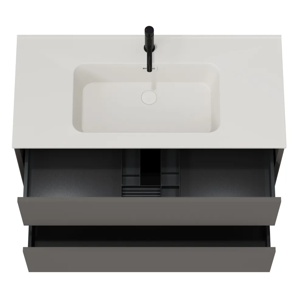 Oslo 1000mm Wall Mounted Vanity Unit & Matt White Basin