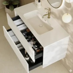 Oslo 1000mm Wall Mounted Vanity Unit & Matt White Basin