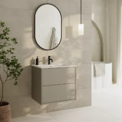 Oslo 600mm Wall Mounted Vanity Unit & Matt White Basin